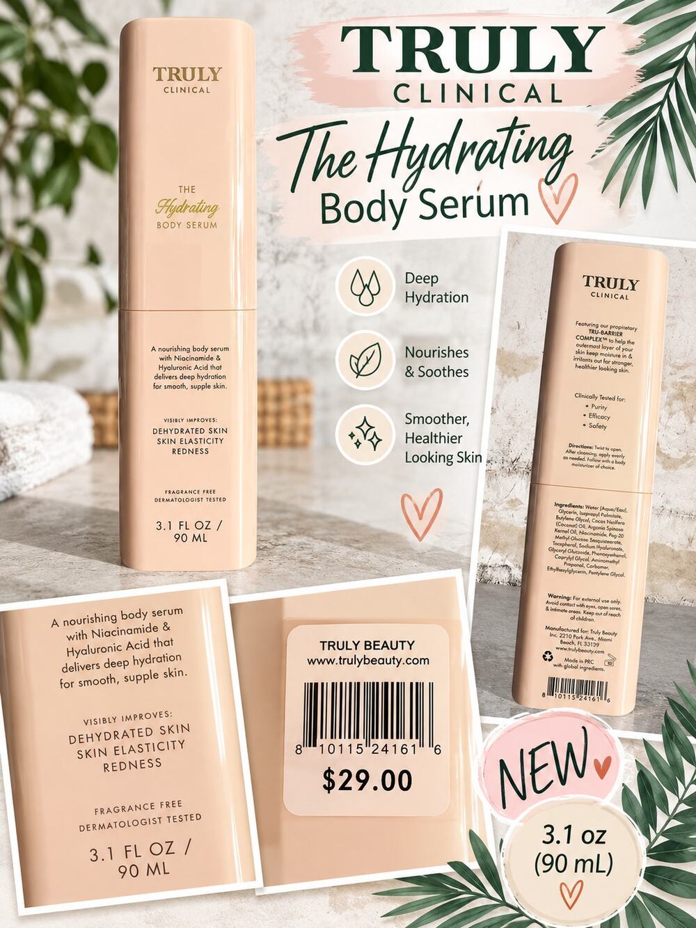 Truly $29 The Hydrating Body Serum NEW